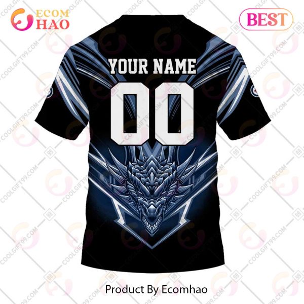 Personalized NHL Winnipeg Jets Special Dragon Design 3D Hoodie