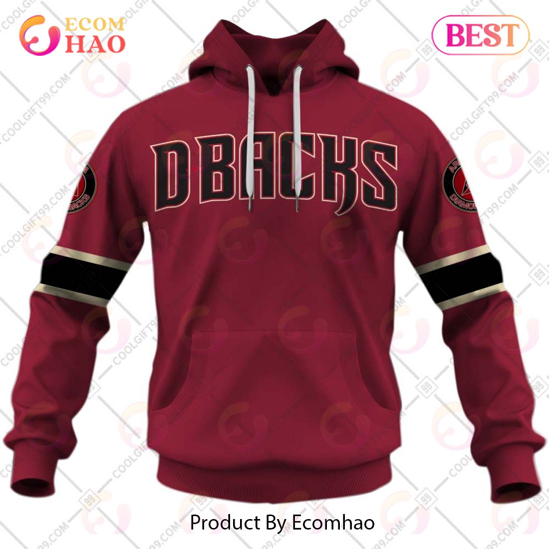 Personalized MLB Arizona Diamondbacks ALT Jersey Style 3D Hoodie