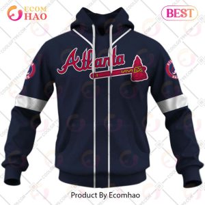 Personalized MLB Atlanta Braves ALT Jersey Style 3D Hoodie