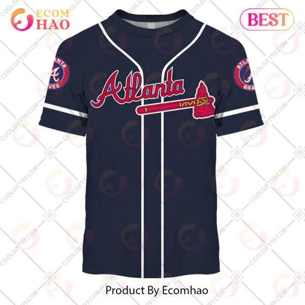 Personalized MLB Atlanta Braves ALT Jersey Style 3D Hoodie
