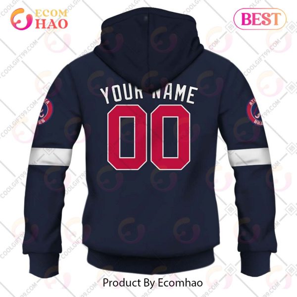 Personalized MLB Atlanta Braves ALT Jersey Style 3D Hoodie