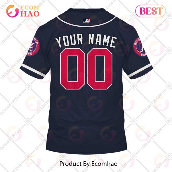 Personalized MLB Atlanta Braves ALT Jersey Style 3D Hoodie