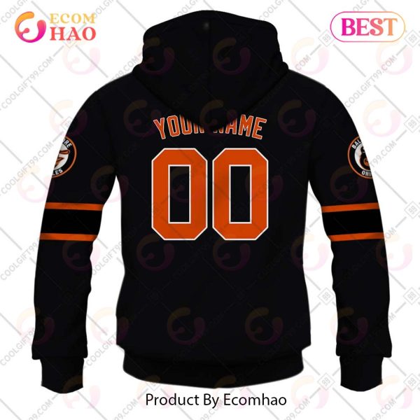 Personalized MLB Baltimore Orioles ALT Jersey Style 3D Hoodie