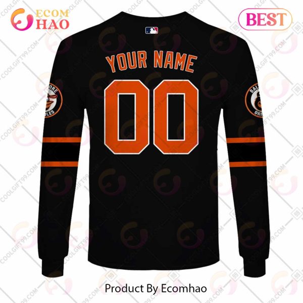 Personalized MLB Baltimore Orioles ALT Jersey Style 3D Hoodie