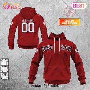 Personalized MLB Boston Red Sox ALT Jersey Style 3D Hoodie