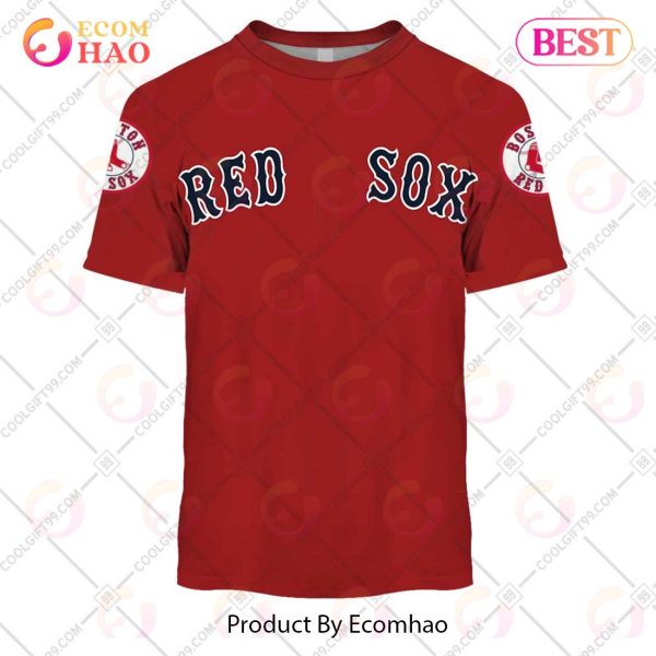 Personalized MLB Boston Red Sox ALT Jersey Style 3D Hoodie