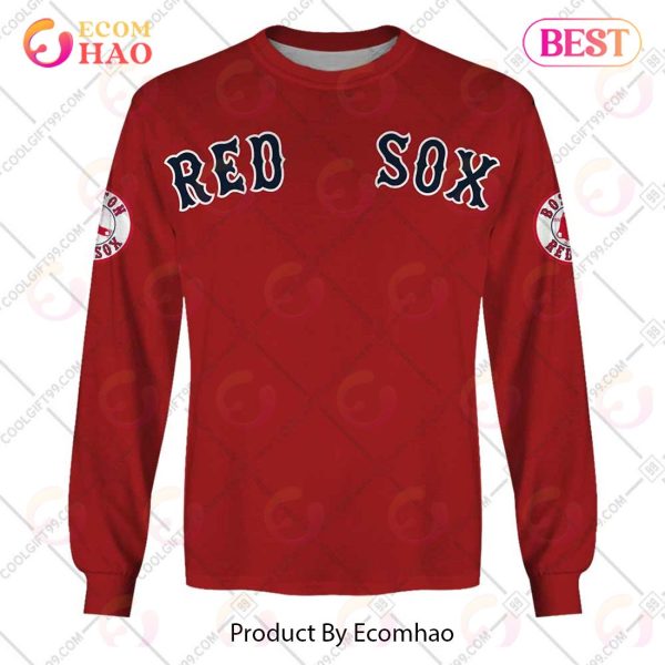 Personalized MLB Boston Red Sox ALT Jersey Style 3D Hoodie