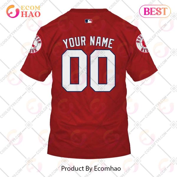 Personalized MLB Boston Red Sox ALT Jersey Style 3D Hoodie