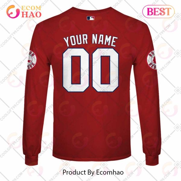 Personalized MLB Boston Red Sox ALT Jersey Style 3D Hoodie