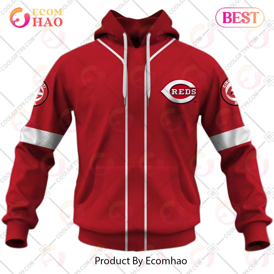 Personalized MLB Cincinnati Reds ALT Jersey Style 3D Hoodie