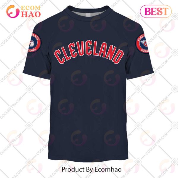 Personalized MLB Cleveland Guardians ALT Jersey Style 3D Hoodie