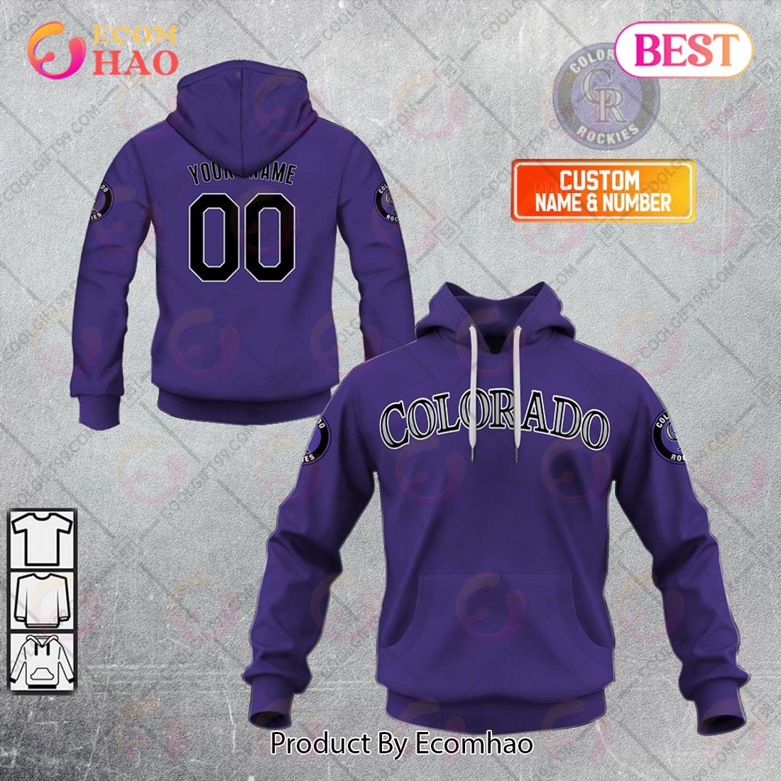 Personalized MLB Colorado Rockies ALT Jersey Style 3D Hoodie