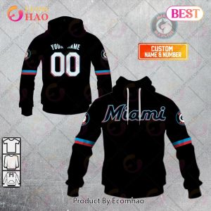 Personalized MLB Miami Marlins ALT Jersey Style 3D Hoodie