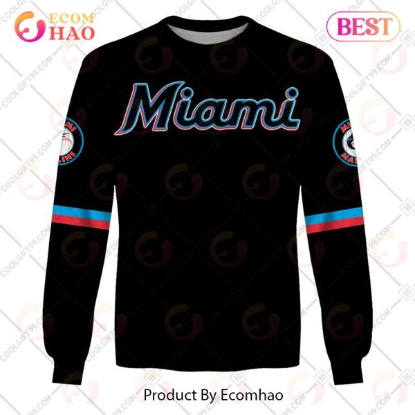 Personalized MLB Miami Marlins ALT Jersey Style 3D Hoodie