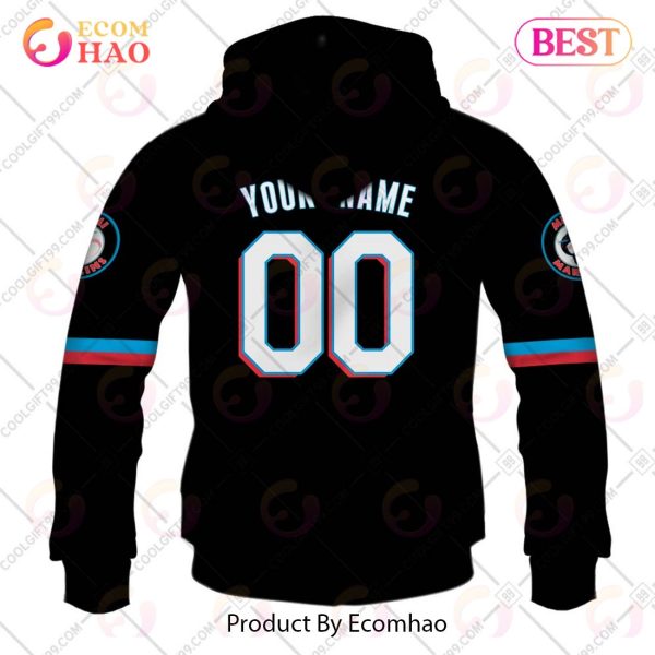 Personalized MLB Miami Marlins ALT Jersey Style 3D Hoodie