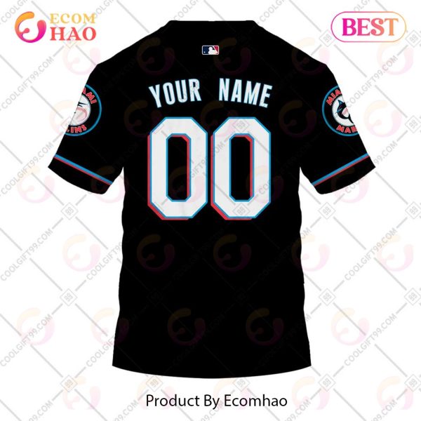Personalized MLB Miami Marlins ALT Jersey Style 3D Hoodie