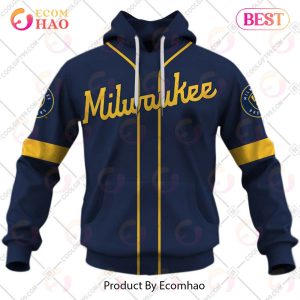 Personalized MLB Milwaukee Brewers ALT Jersey Style 3D Hoodie