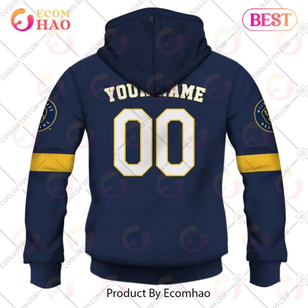 Personalized MLB Milwaukee Brewers ALT Jersey Style 3D Hoodie