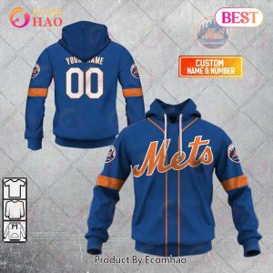 Personalized MLB New York Mets ALT Jersey Style 3D Hoodie
