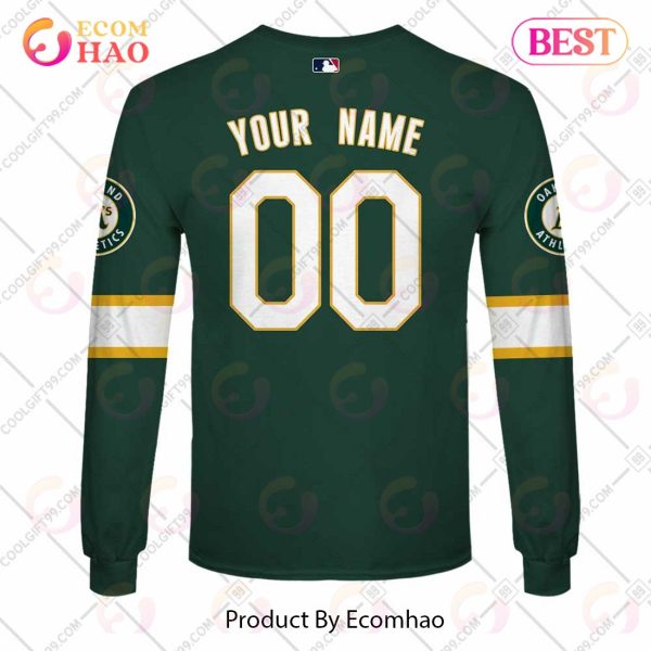 Personalized MLB Oakland Athletics ALT Jersey Style 3D Hoodie