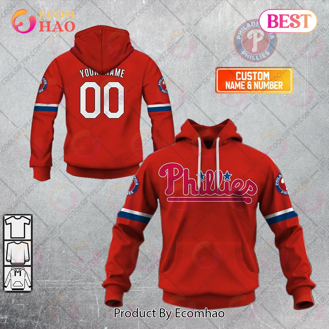 Personalized MLB Philadelphia Phillies ALT Jersey Style 3D Hoodie