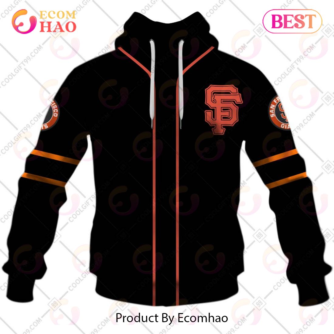 Personalized MLB San Francisco ALT Jersey Style 3D Hoodie