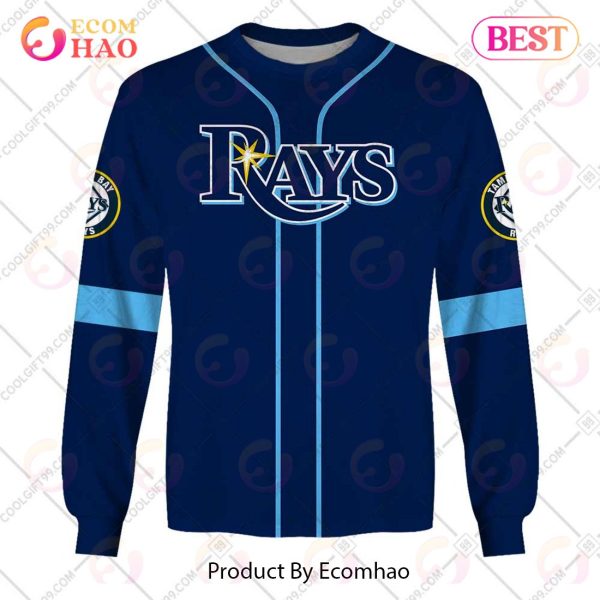 Personalized MLB Tampa Bay Rays ALT Jersey Style 3D Hoodie