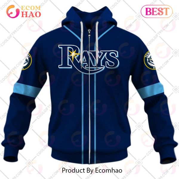 Personalized MLB Tampa Bay Rays ALT Jersey Style 3D Hoodie