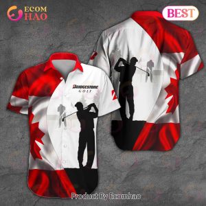 Bridgestone Golf x Canada Flag Hawaiian Shirt