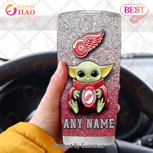 Personalized NHL Detroit Red Wings Baby Yoda Tumbler