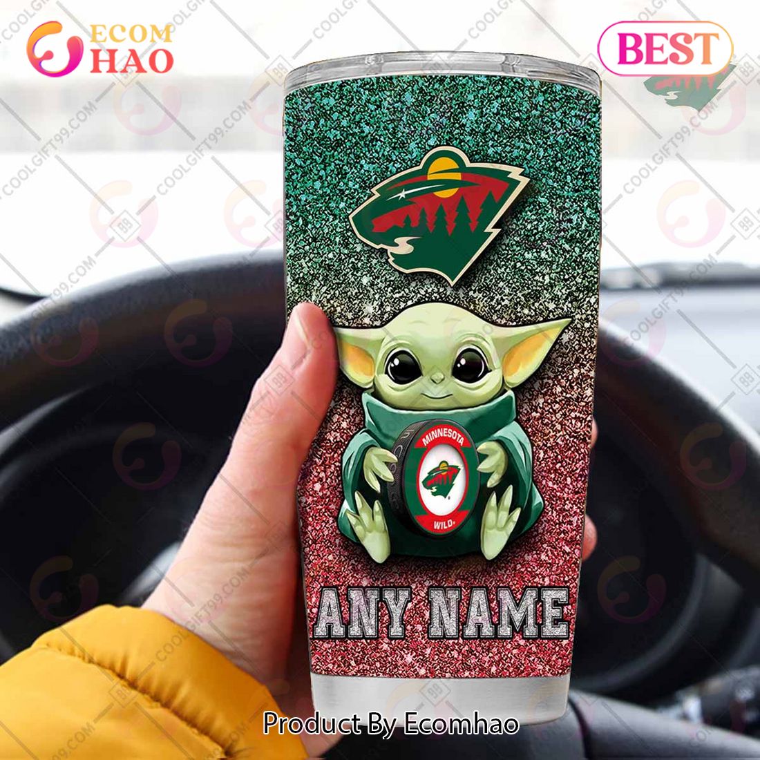 Personalized NHL Florida Panthers Baby Yoda Tumbler