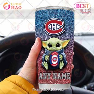 Personalized NHL Montreal Canadiens Baby Yoda Tumbler