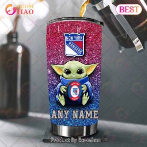Personalized NHL New York Rangers Baby Yoda Tumbler