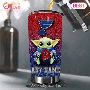 Personalized NHL St. Louis Blues Baby Yoda Tumbler