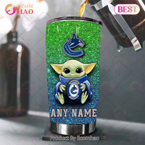Personalized NHL Vancouver Canucks Baby Yoda Tumbler