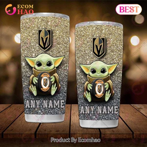 Personalized NHL Vegas Golden Knights Baby Yoda Tumbler