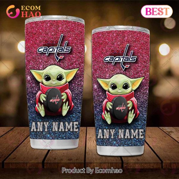 Personalized NHL Washington Capitals Baby Yoda Tumbler