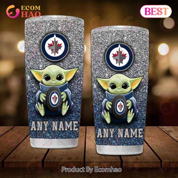 Personalized NHL Winnipeg Jets Baby Yoda Tumbler
