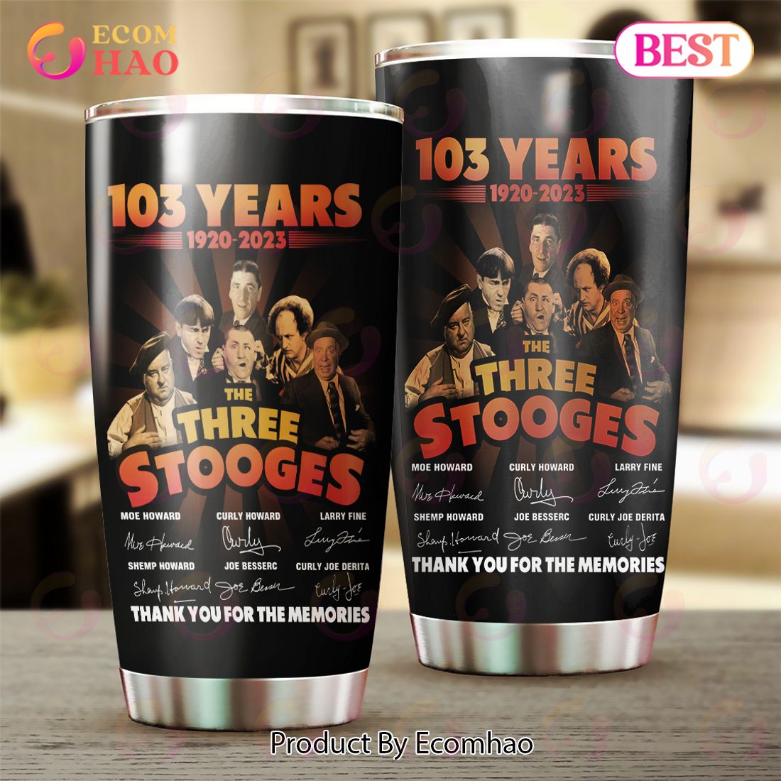 103 Years 1920 – 2023 The Three Stooges Thank You For The Memories Tumbler Cup