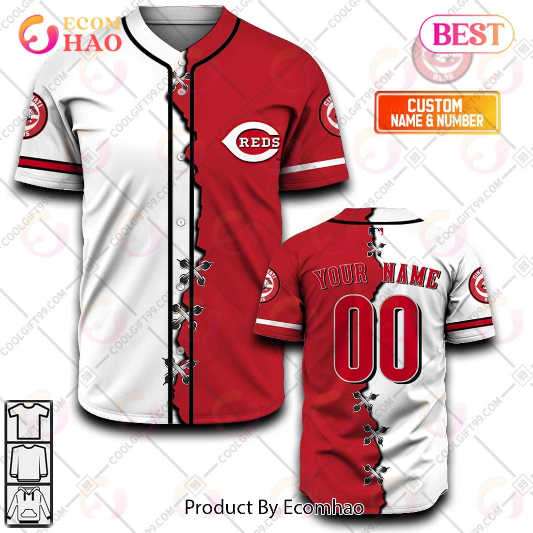 Personalized MLB Cincinnati Reds Mix Jersey – Baseball Jersey