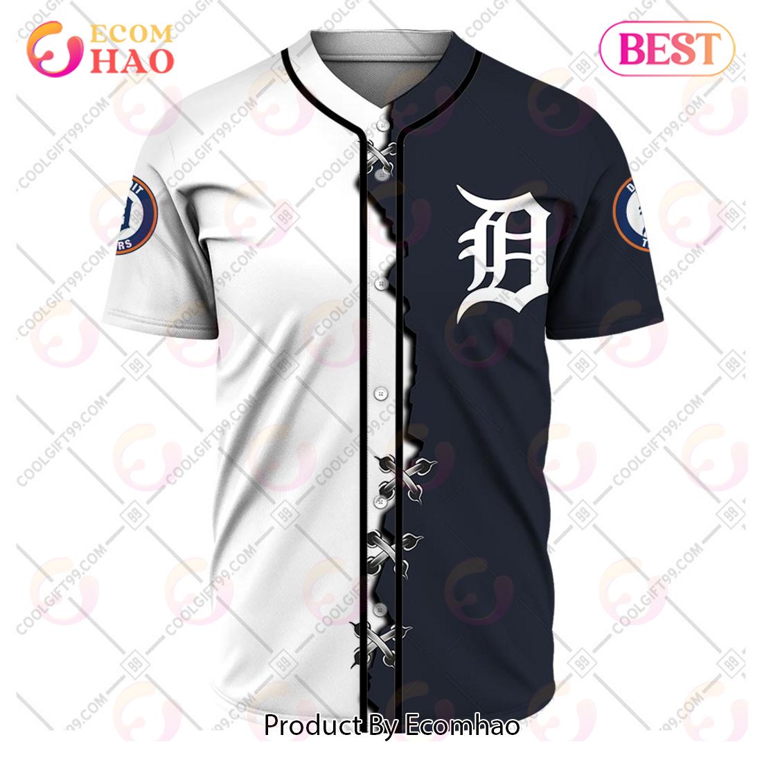 Custom Name And Number Detroit Tigers Darth Vader Star Wars Baseball Jersey  Shirt