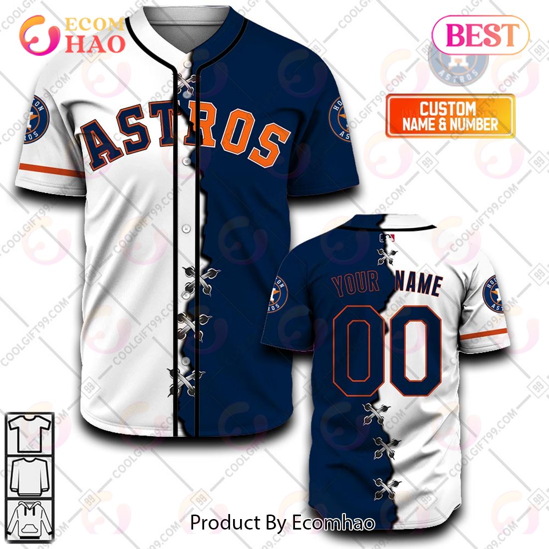 Personalized MLB Houston Astros Mix Jersey – Baseball Jersey