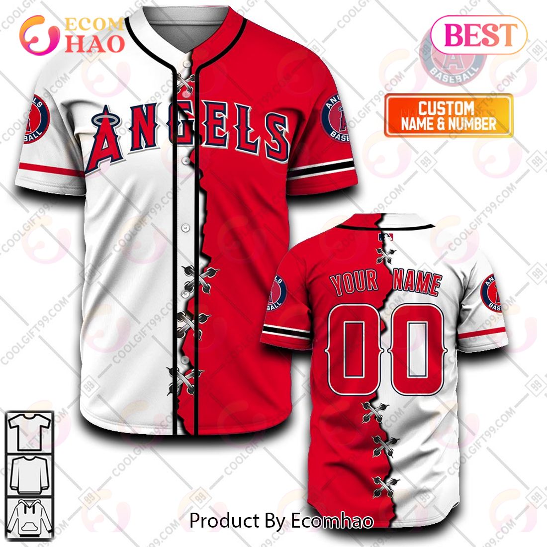 Personalized MLB Los Angeles Angels Mix Jersey – Baseball Jersey