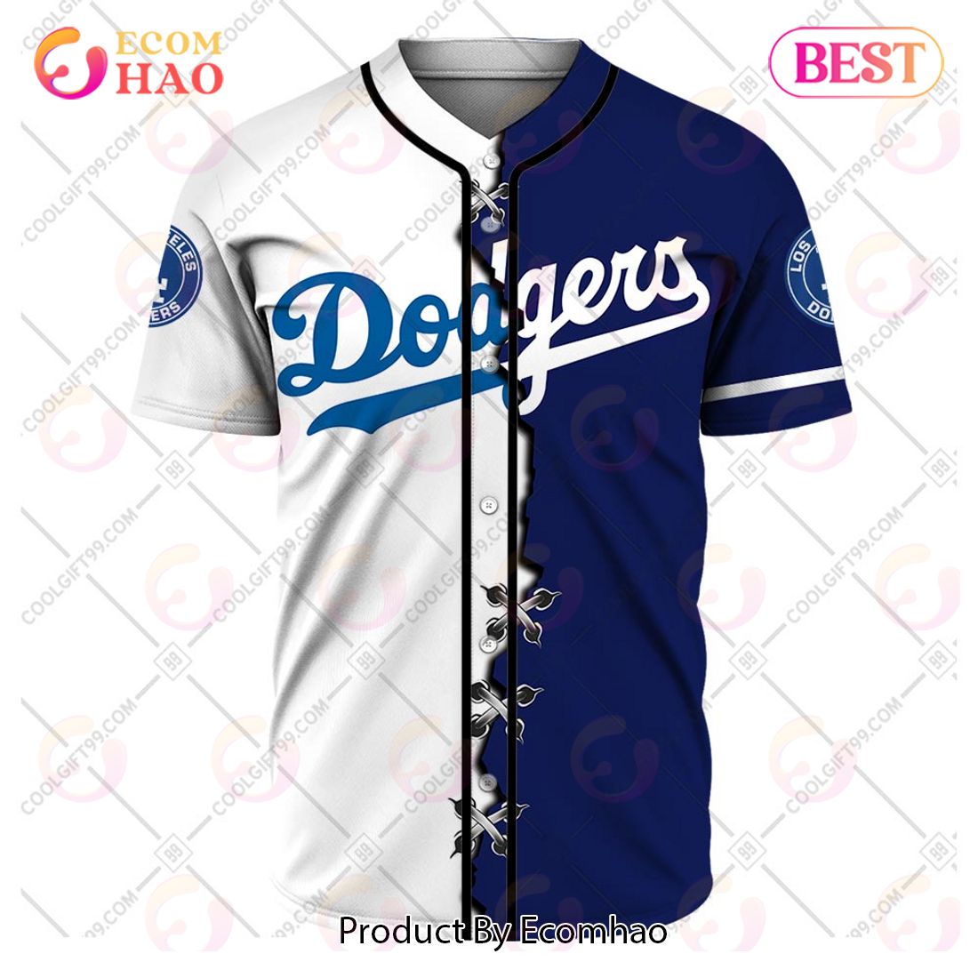 Personalized MLB Los Angeles Dodgers Mix Jersey – Baseball Jersey