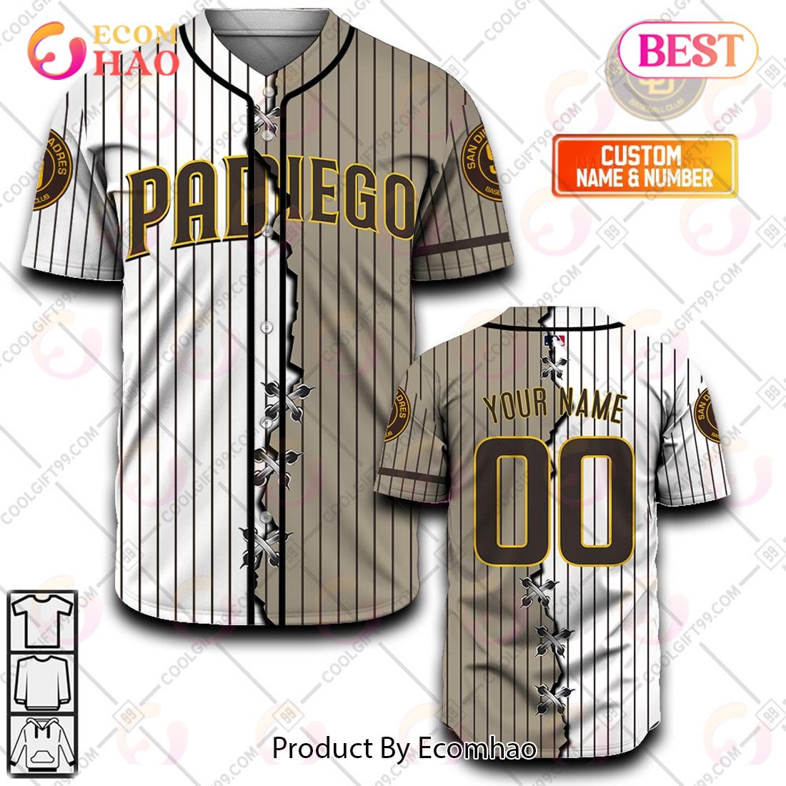 Personalized MLB San Diego Padres Mix Jersey – Baseball Jersey