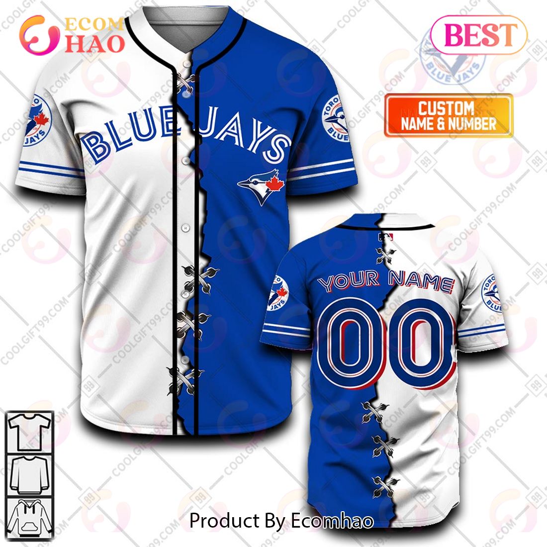 Personalized MLB Toronto Blue Jays Mix Jersey – Baseball Jersey