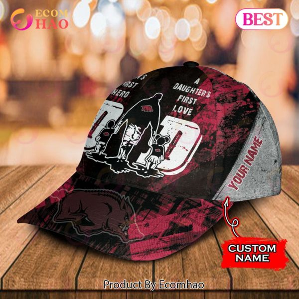NCAA Arkansas Razorbacks Custom Name Special Design For Dad Cap – Gift For Dad