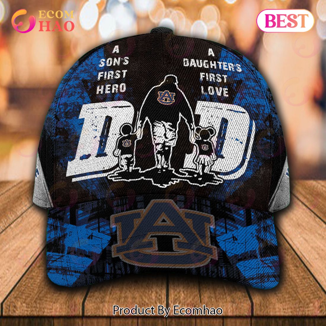 NCAA Auburn Tigers Custom Name Special Designed For Dad Cap – Gift For Dad