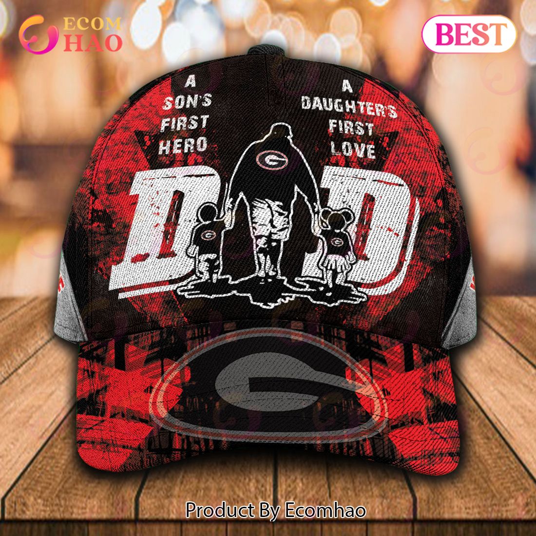 NCAA Georgia Bulldogs Custom Name Special Designed For Dad Cap – Gift For Dad