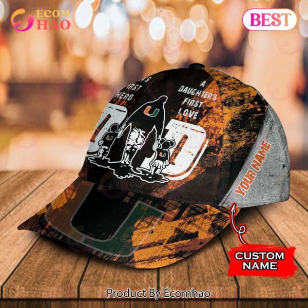 NCAA Miami Hurricanes Custom Name Special Designed For Dad Cap – Gift For Dad